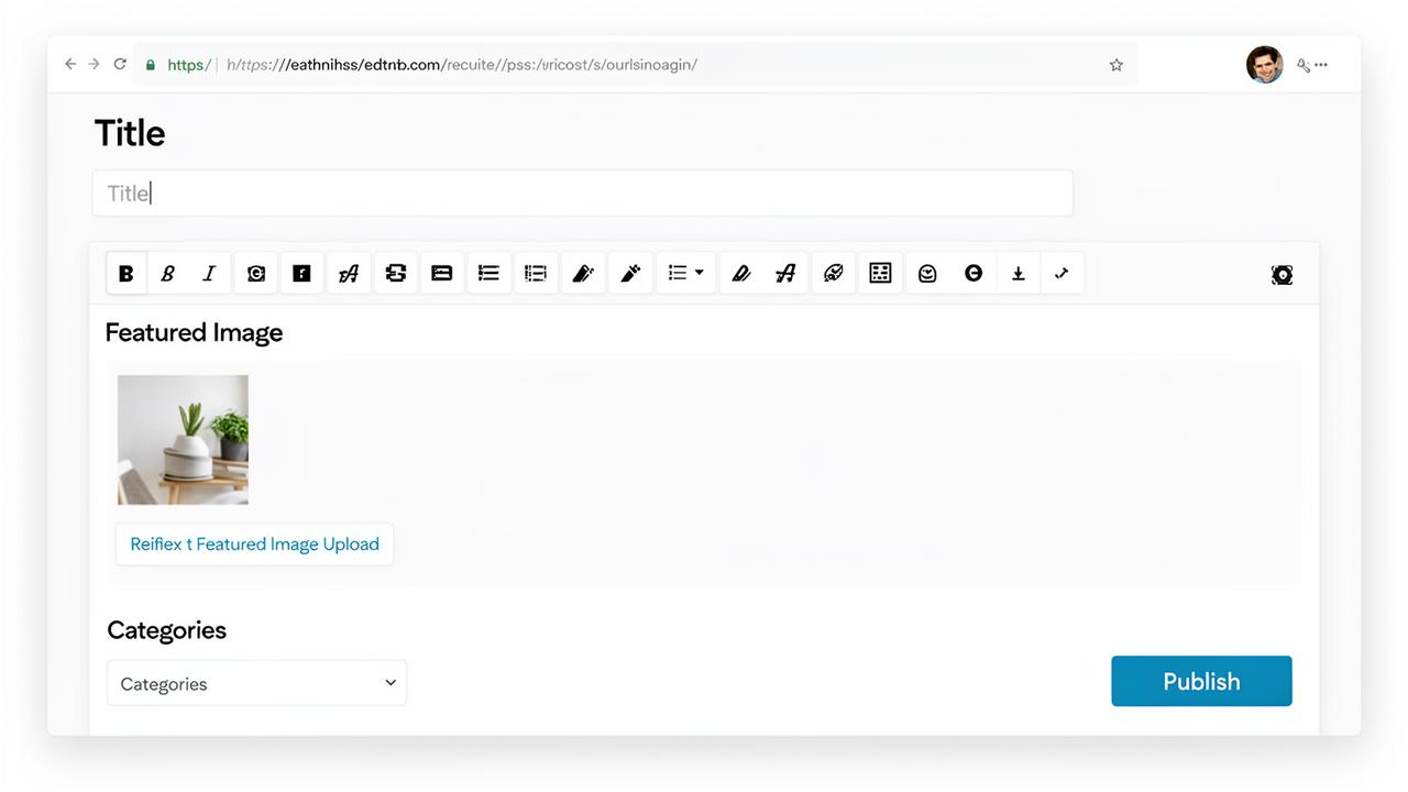 Editor de artigos do Inkify